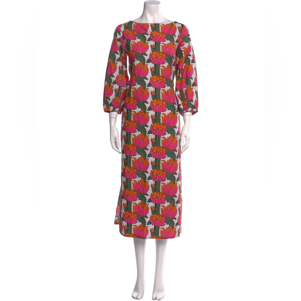 NWT Frances Valentine Minnow Maxi Dress Sun Flower Cotton Poplin Sz S - Picture 3 of 8